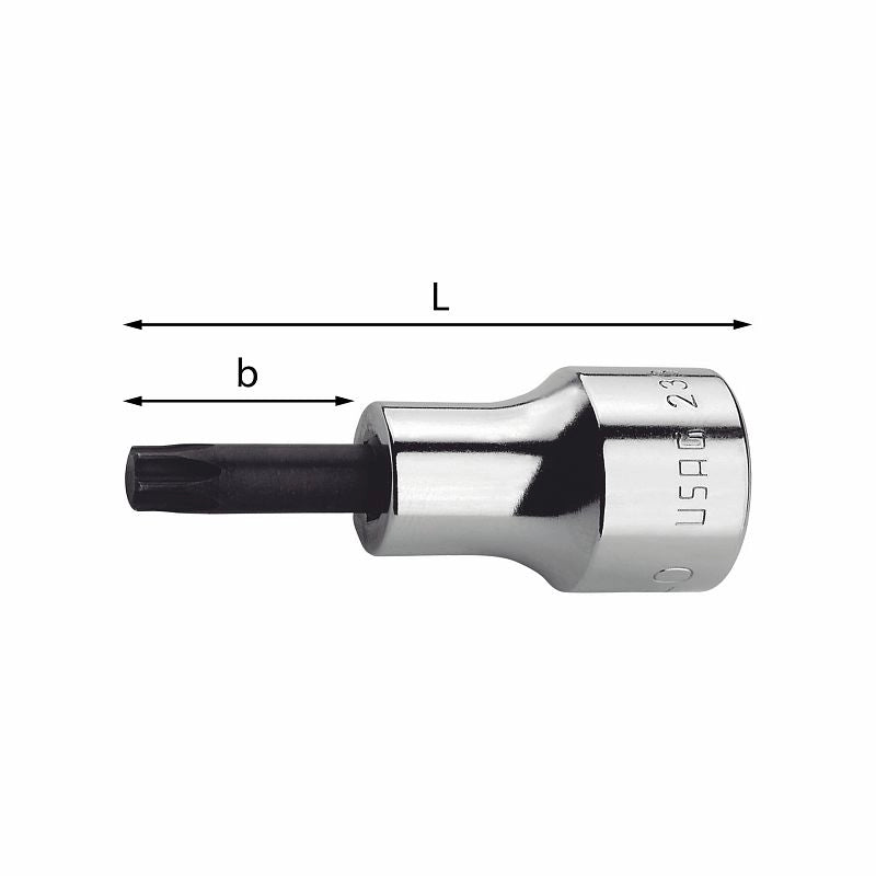 Chiave a bussola con attacco 1/2" femmina e uscita Torx maschio Usag Torx 40