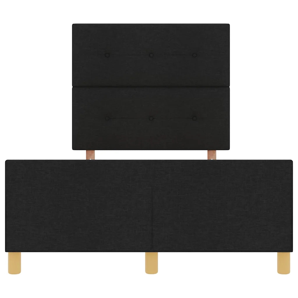 Struttura del letto con testiera Nero 120 x 200 cm Tessuto