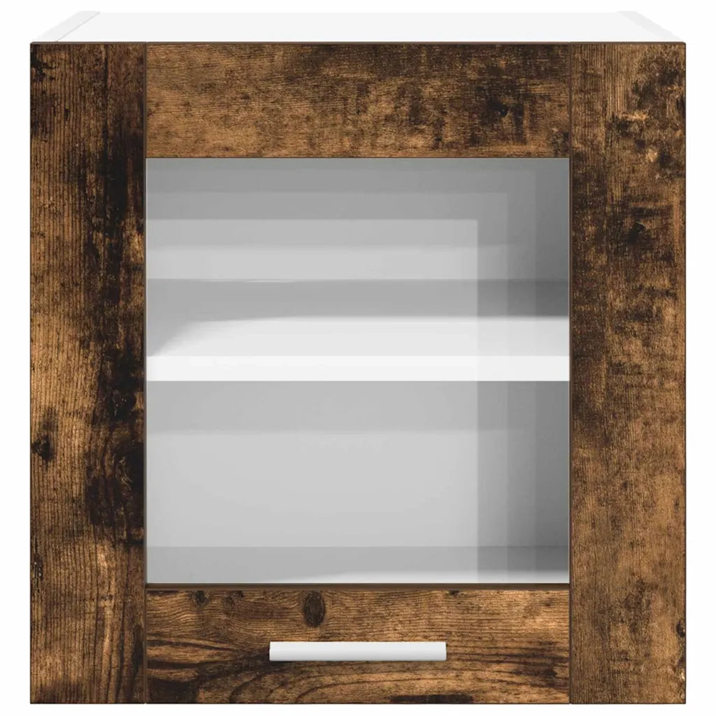 Armadio pensile | Mobile da Cucina con porta 2 pz Rovere fum¨¦ 40 x 31 x 40 cm
