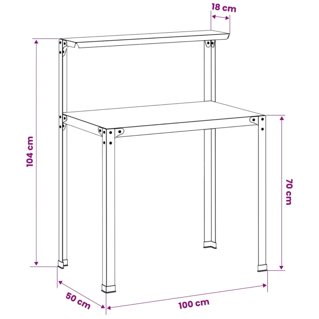 Tavolo da rinvaso 100 x 50 x 104 cm 8014900