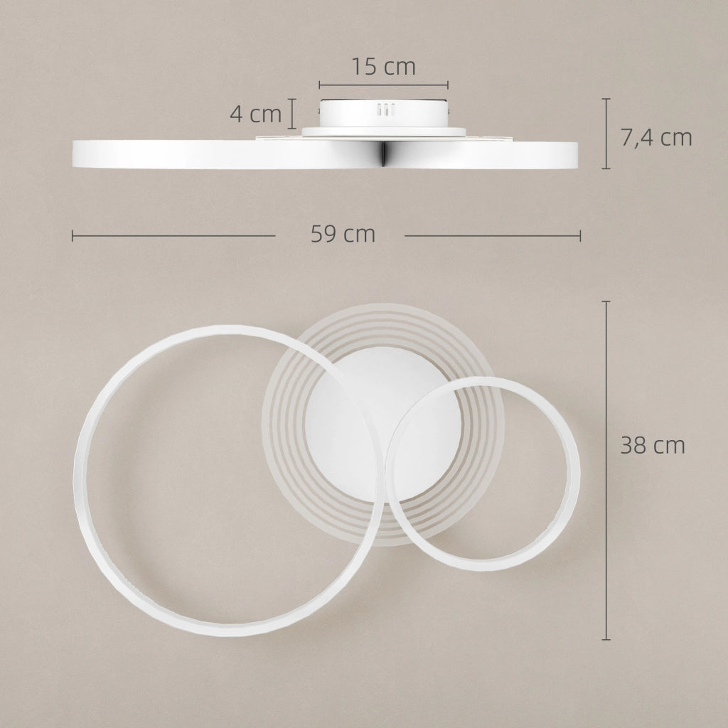 Lampada a Soffitto LED 40W ¨C zephmum ¨C 3000K/4000K/6500K Bianco