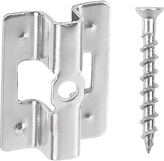 Clips di fissaggio per pannelli WPC - 100 pezzi - In acciaio inossidabile - Inclusi viti - Altezza 6-9 mm - Resistente agli urti