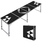 Tavolo da campeggio pieghevole ¨C Xylo ¨C alluminio nero regolabile 240x60x54/62/70 cm