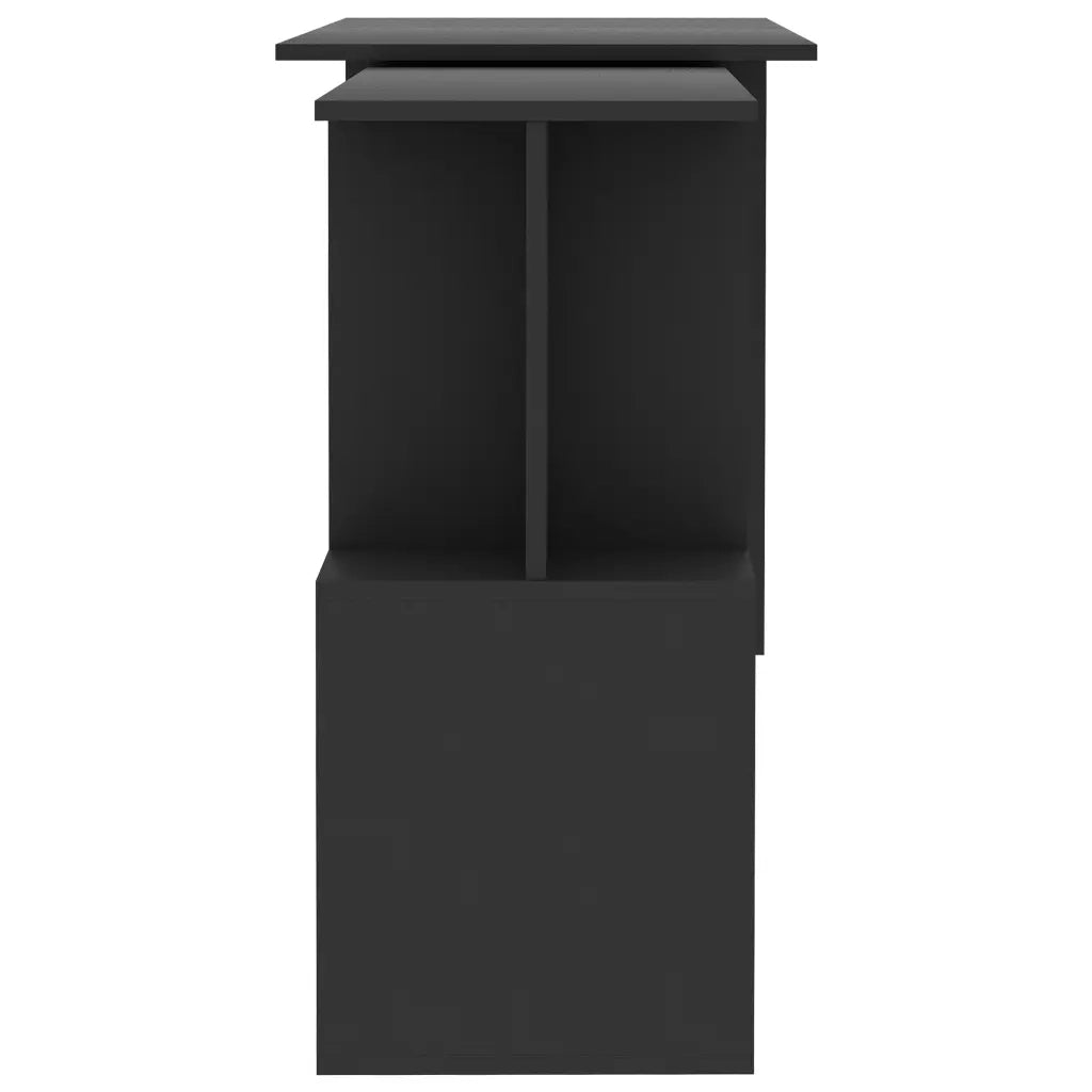 Scrivania ad Angolo Grigia 200x50x76 cm in Legno Multistrato