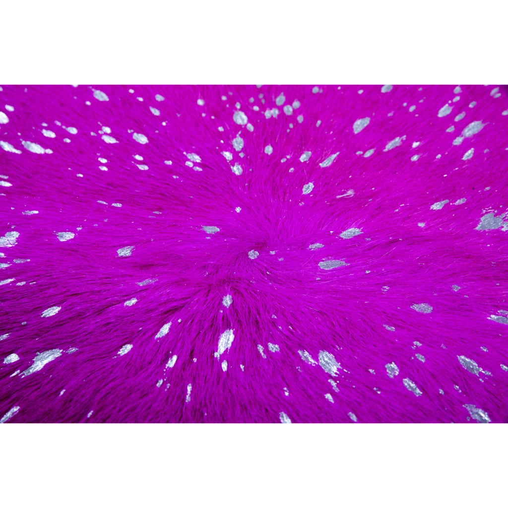Tappeto in vera pelle Glam 410 Viola e Argento