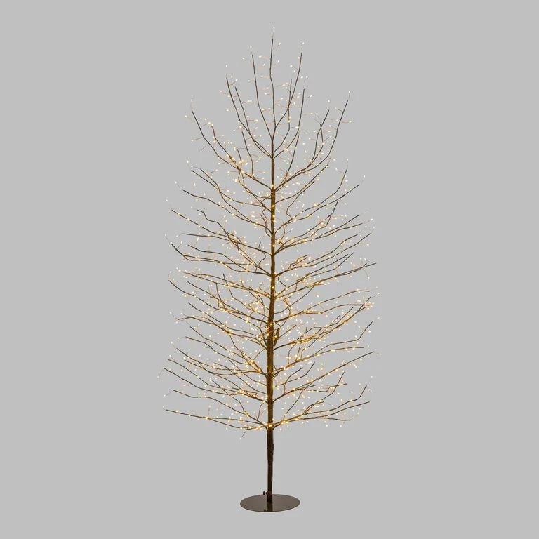 Albero luminoso Tiglio marrone 2 m, 1120 microled bianco caldo, uso interno