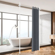 Gordino Verticale con Regolazione di Altezza - 1.22-3.05 m in altezza regolabile - Larghezza 70-177 cm regolabile - 3 Rodes Bianchi