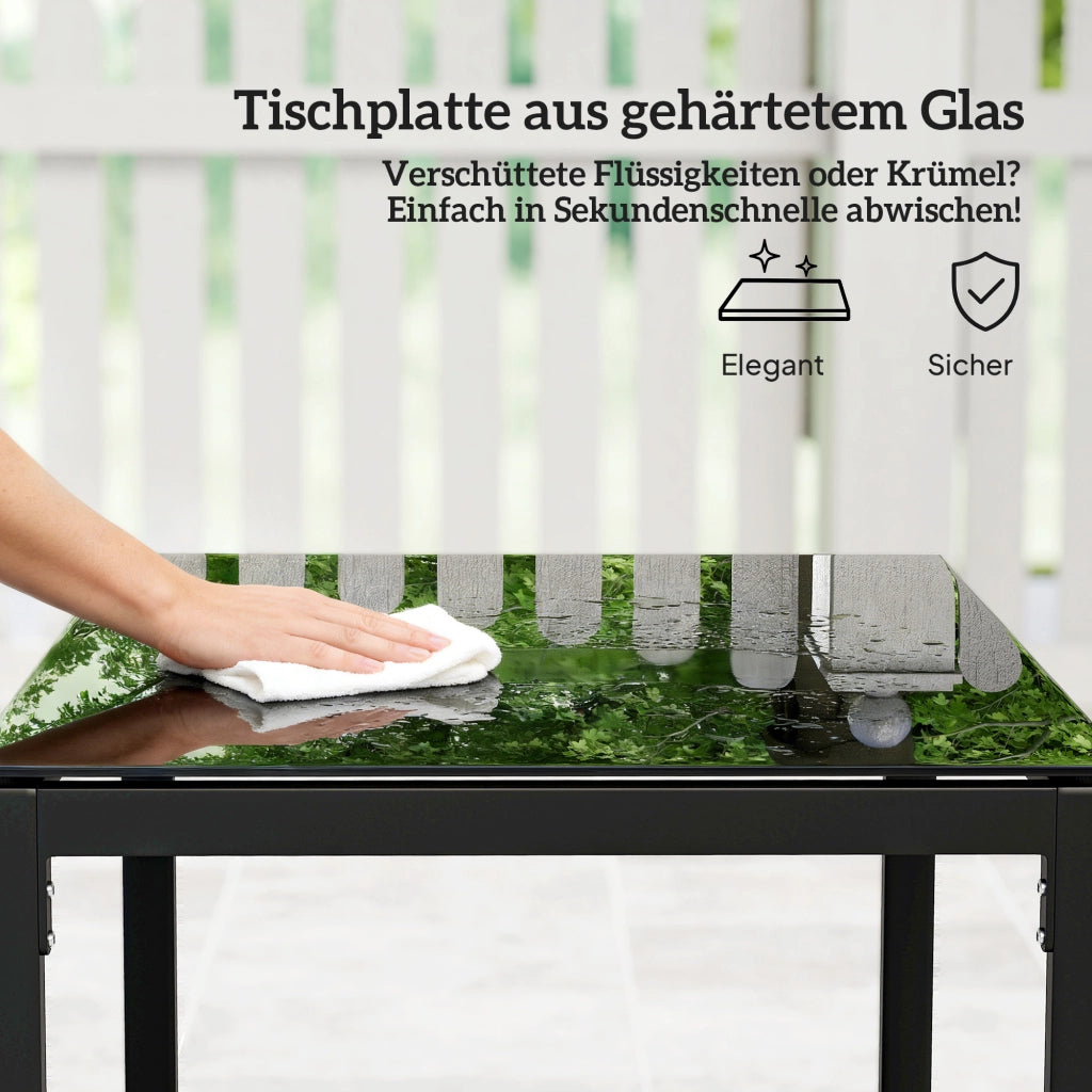 Set Bistrot 3 Pezzi con 2 Sedie e Tavolino ¨C Minimal ¨C Polyrattan Grigio Scuro