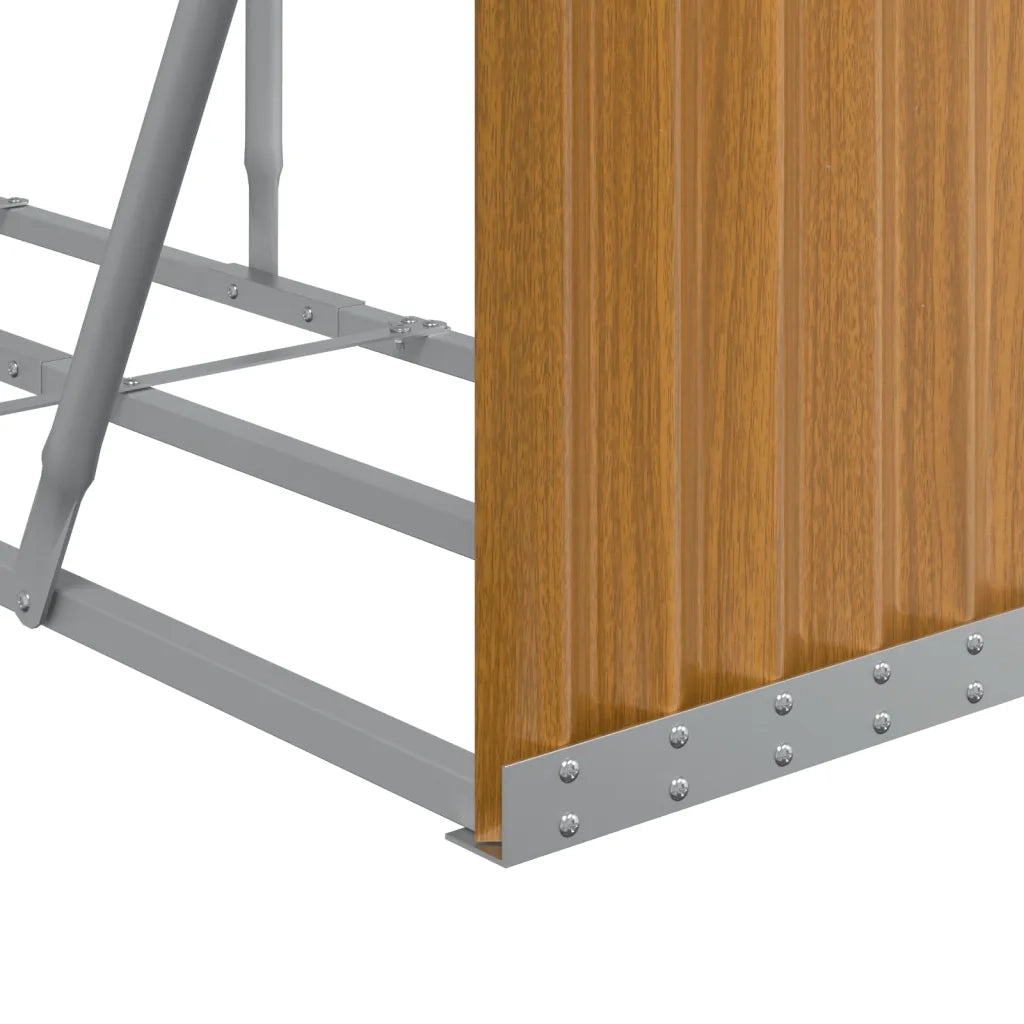 Portaceppi Effetto Legno 300x45x100 cm in Acciaio Zincato 364586