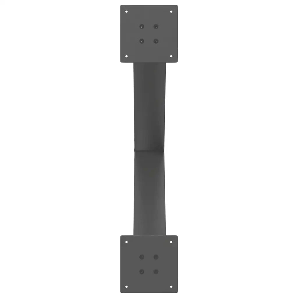 Gambe per tavolo da pranzo a forma di X 3 pz Antracite 70x(72-73) cm Acciaio 4012990