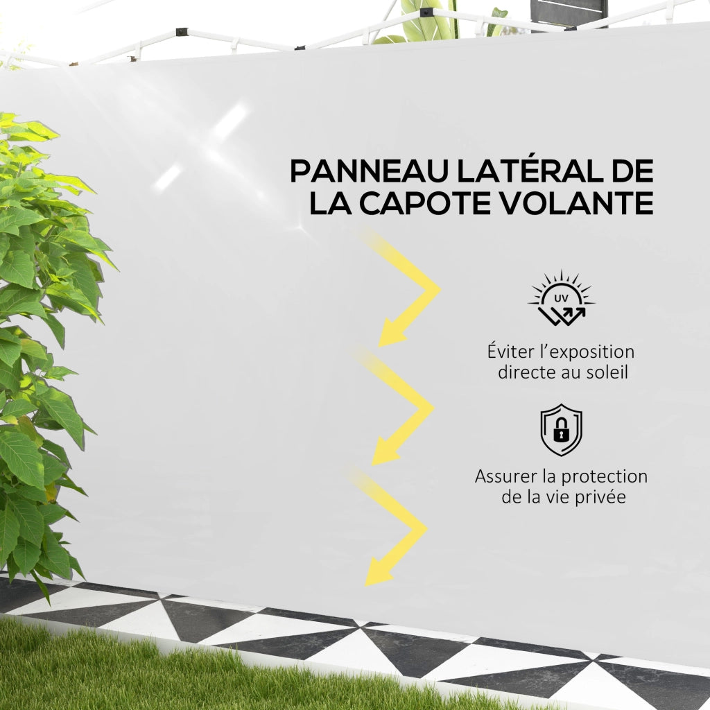 Pannelli laterali per gazebo 3x3m o 3x6m ¨C Xylo ¨C Set 2 pezzi bianco