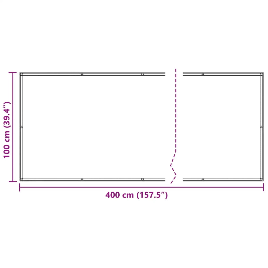 Schermo da balcone-Pannello per balcone Borgogna 100 x 400 cm Tessuto Oxford