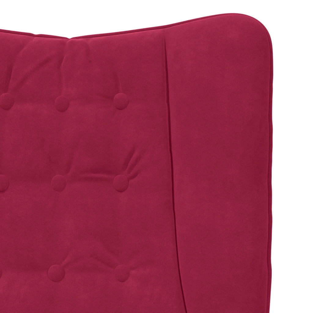 poltrona Rosso Vino 63 x 67 x 94 cm Velluto 42001819