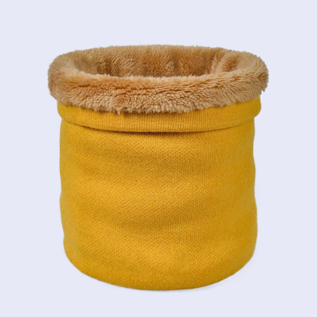 Scaldacollo caldo in maglia a tinta unita, modello per coppie, protezione densa per il collo, pullover in lana lavorato a maglia per la protezione dal freddo