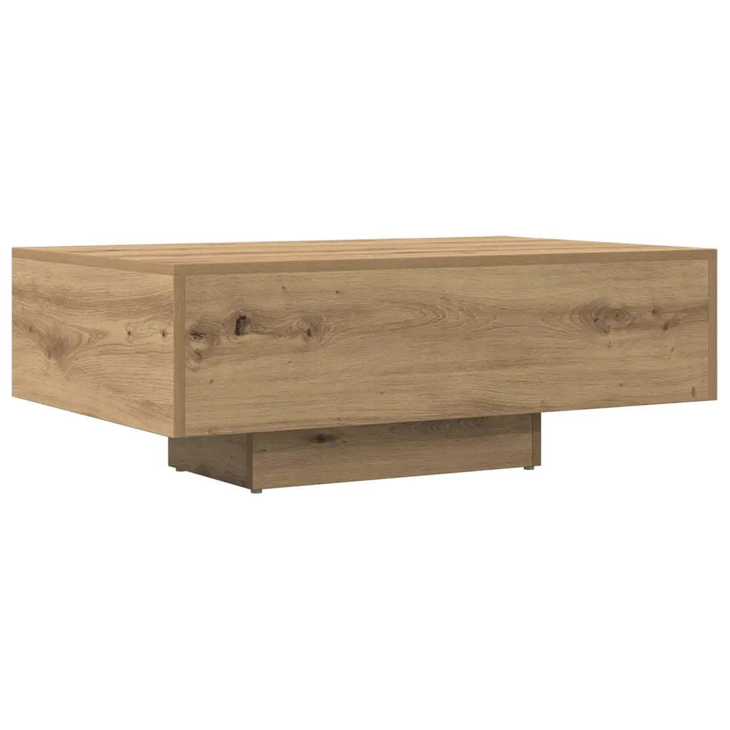 Tavolino Salotto-Tavolino da soggiorno-Tavolo Rovere Artigianale 85x55x31 cm in Truciolato