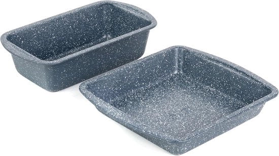 Set di Forme per Dolci 2 in Confezione Antiscorrosione con Maniglie per Pan e Torta