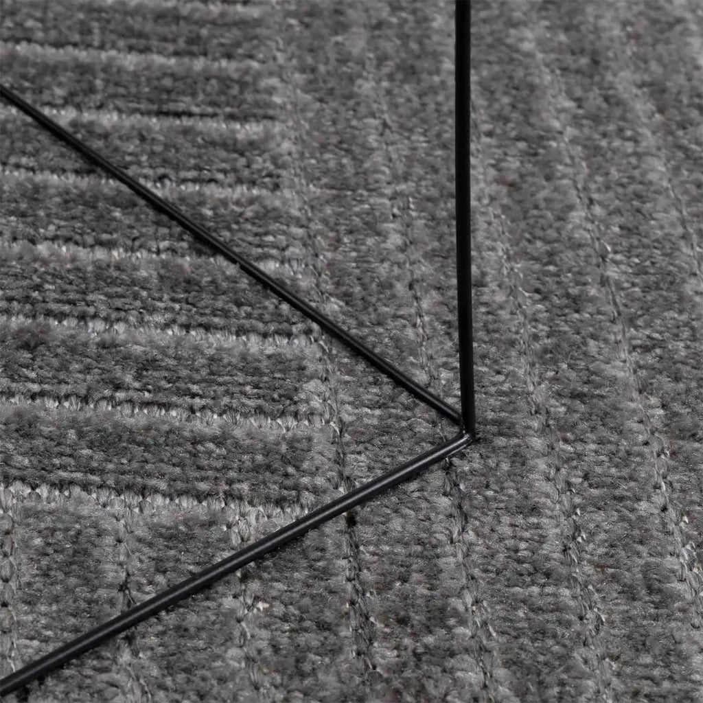 Tappeti per area Rotondo PALMERAS Antracite Ø 200 CM Poliestere 42022621