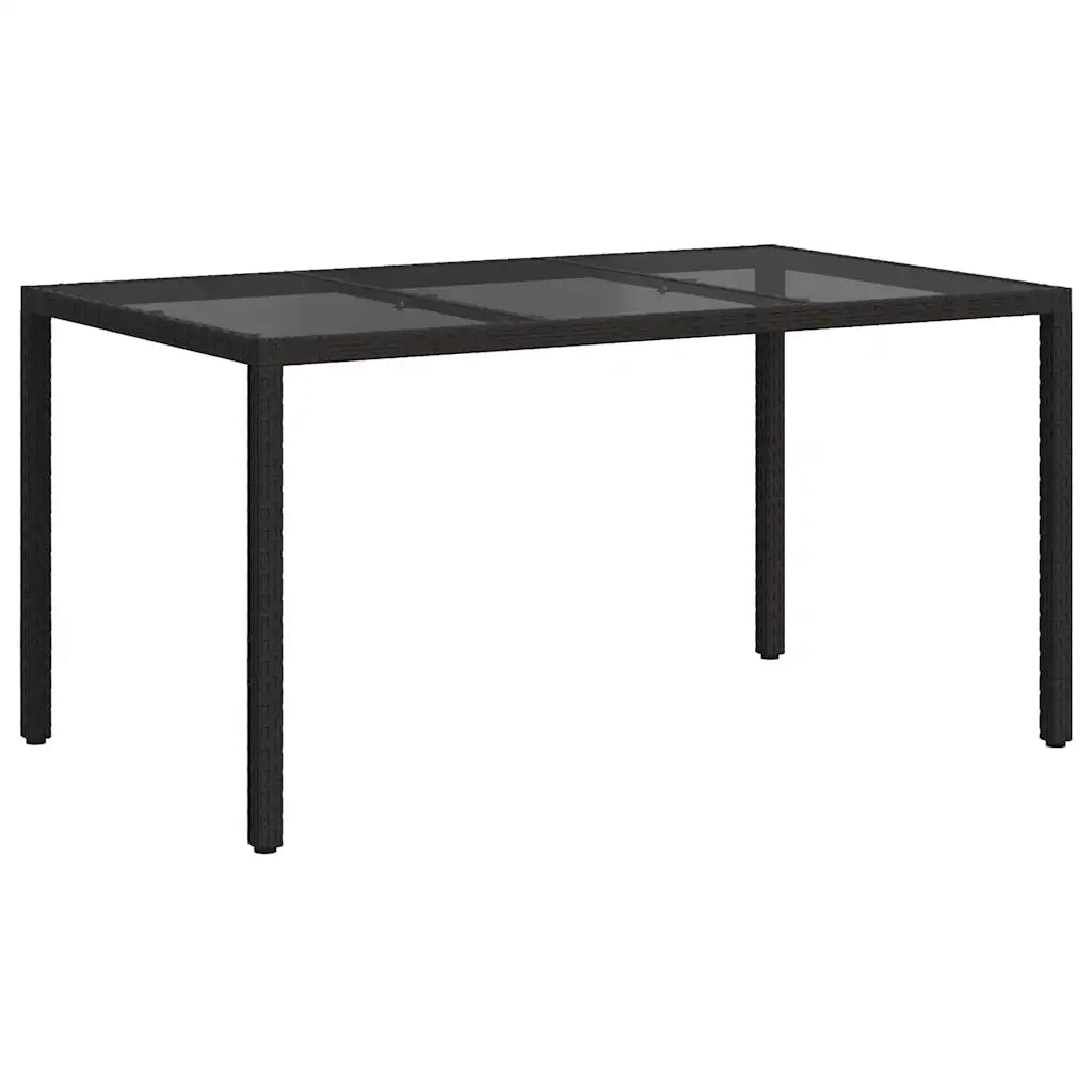 Tavolo da Giardino | Tavolino da esterno Nero 150 x 90 x 75 cm polyrattan