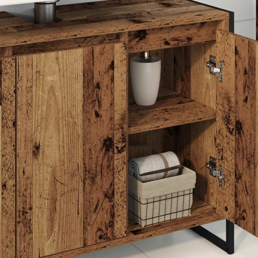Mobile da Bagno Legno vecchio 90 x 30 x 60 cm Legno multistrato 886484