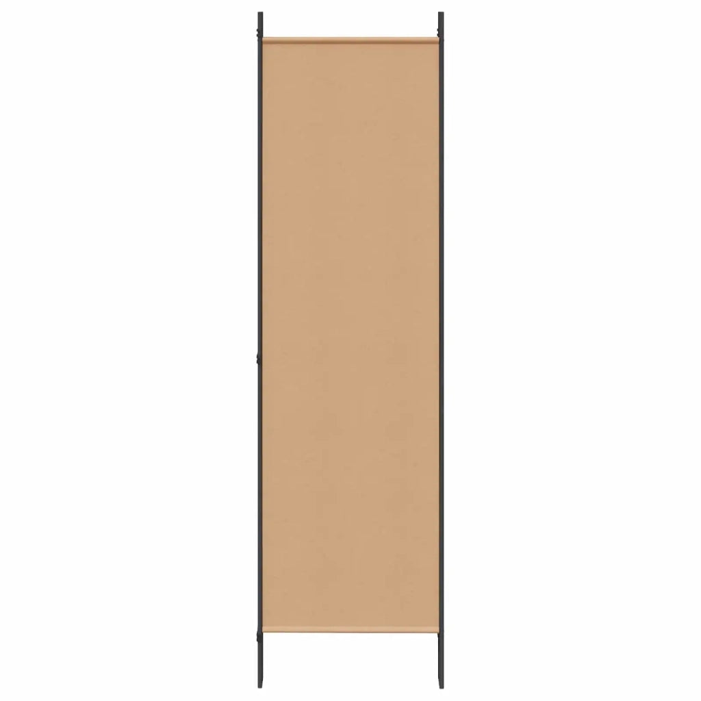 Paravento a 5 Pannelli Beige 250 x 180 cm Tessuto 42039195