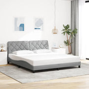 Giroletto senza Materasso Grigio Chiaro 180x200 cm Tessuto