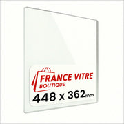 448 x 362 x 4 mm - Vetro per stufa a legna - vetro camino di ricambio - vetro per caminetto resistente al fuoco - France Vitre