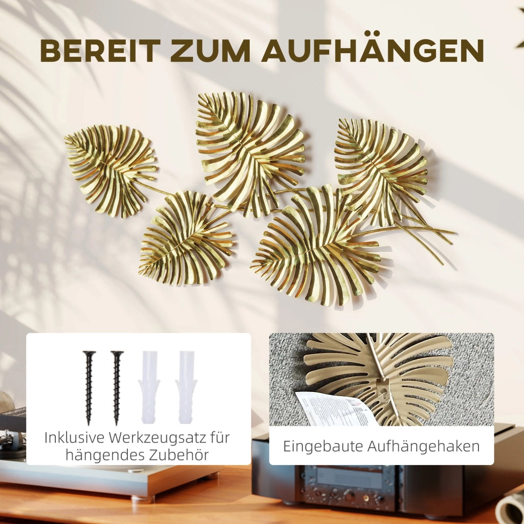 Decorazione Parete Foglia Oro ¨C Zephmum ¨C 50x30 cm