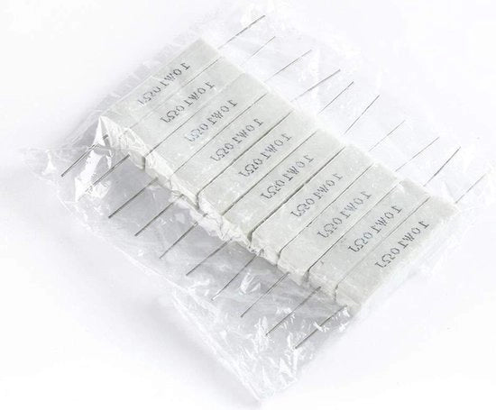 Resistenze ceramici cementate a 10 W 10 Ohm 5% con filo di rame - resistenze robuste - strumenti di misura per aerospazio e ambiente - 10 pezzi
