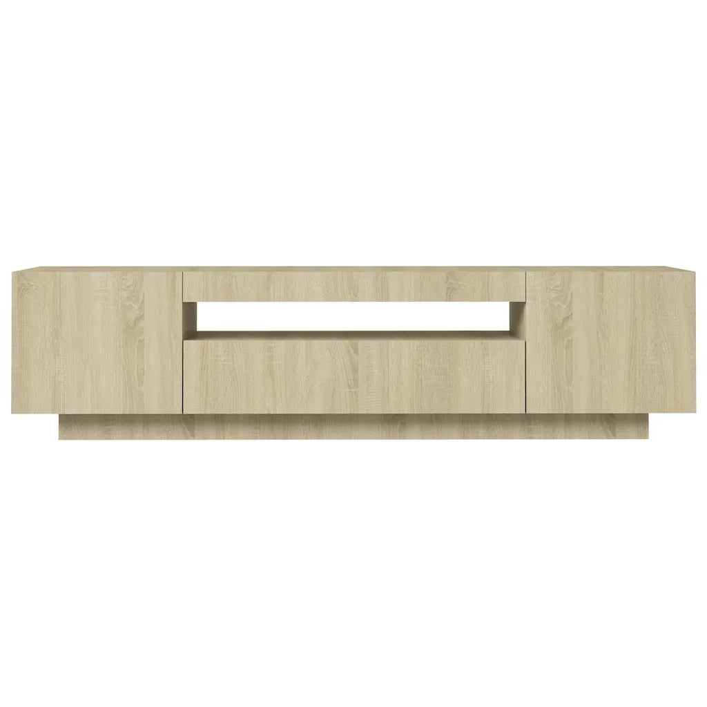 Mobile Porta TV con Luci LED Rovere Sonoma 160x35x40 cm 804430