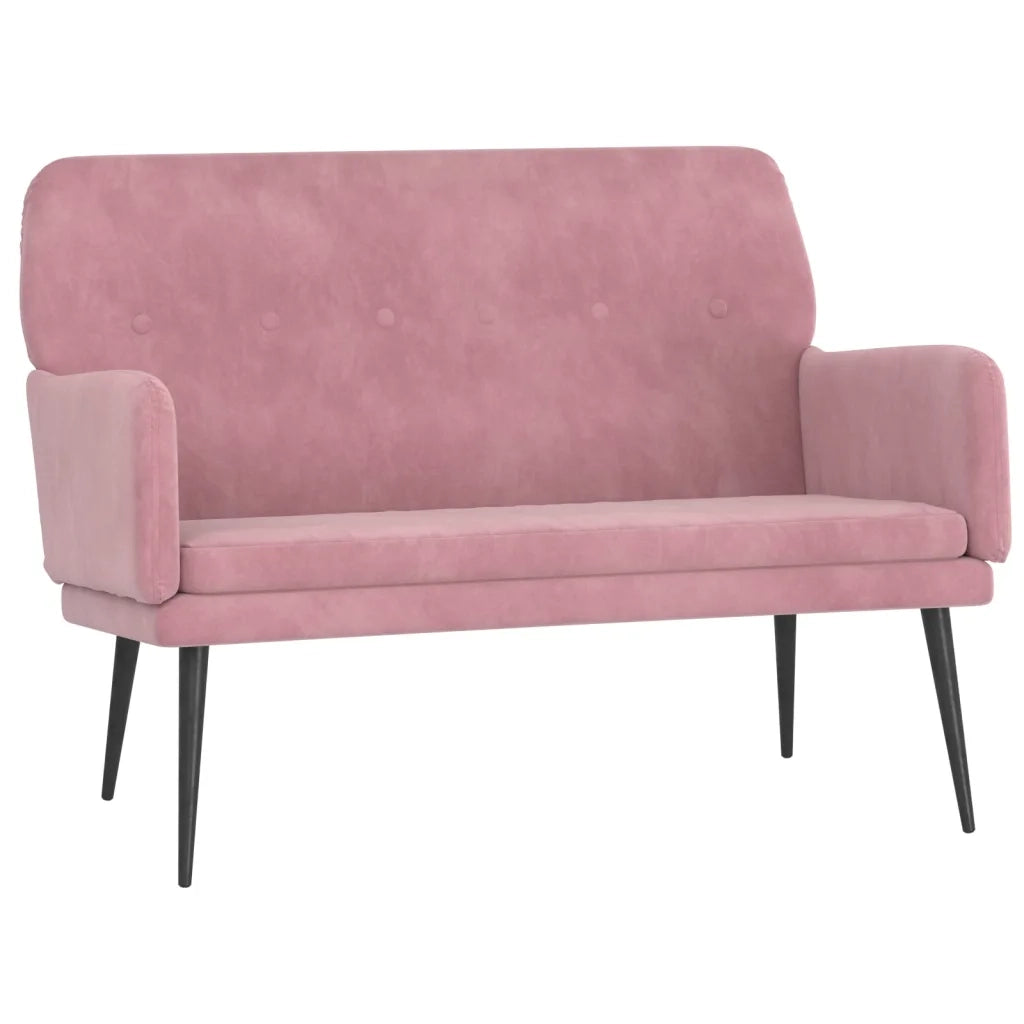 Panca Rosa 108x79x79 cm in Velluto 351417