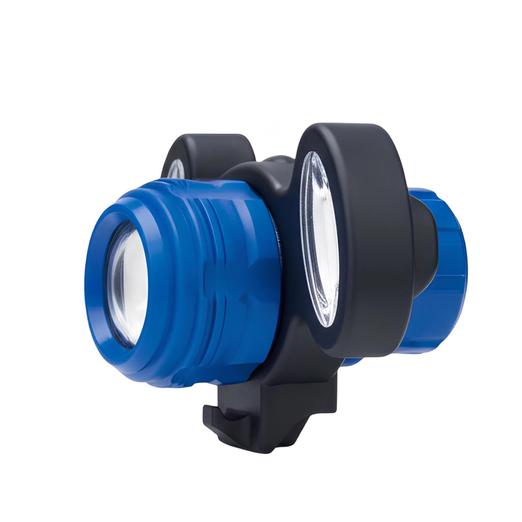 Faro LED per bicicletta impermeabile con 4 modalità di illuminazione ricaricabile tramite USB Nero / Blu Avizar
