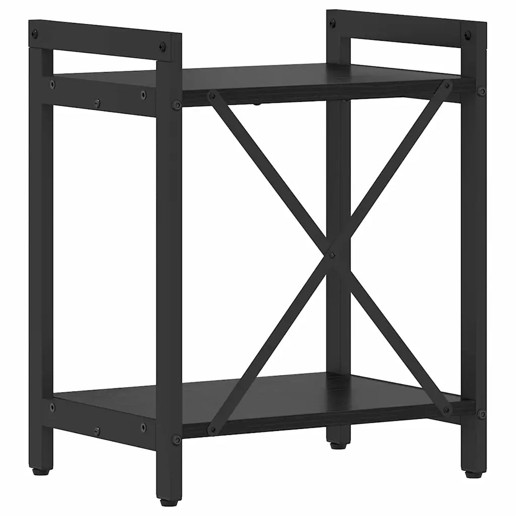 Libreria-Scaffale per Libri-Mobile di Stoccaggio Rovere Nero 40 x 30 x 50 cm Legno multistrato