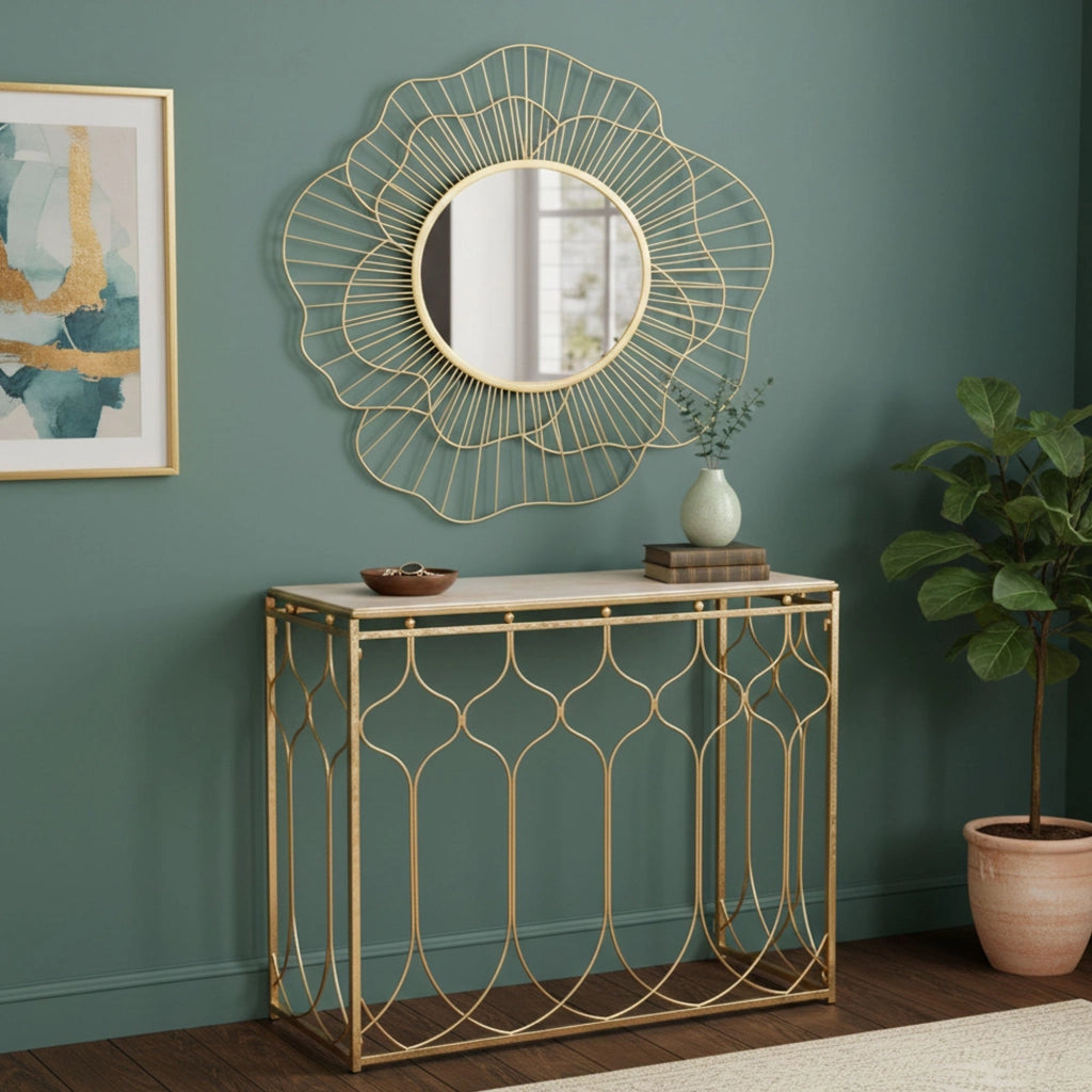 Consolle \, 91x41x78h cm oro