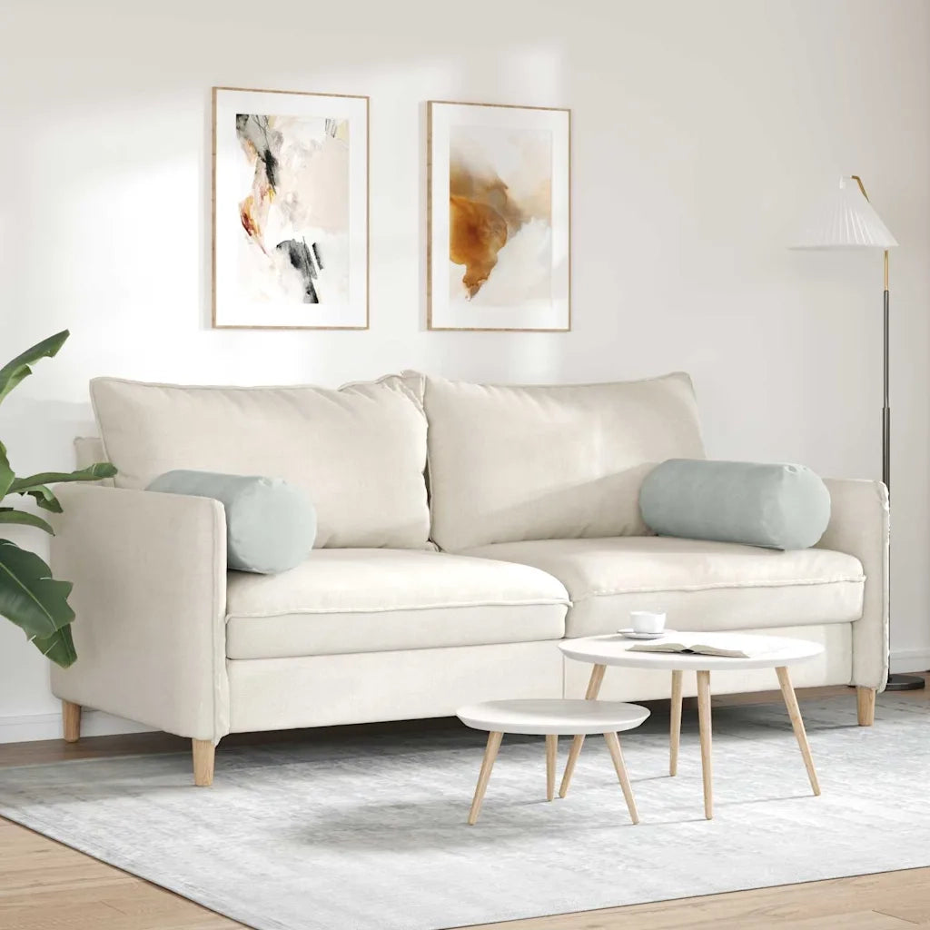 Cuscini a rullo 2 pz | Cuscini per sedie Grigio chiaro ? 25 x 70 cm