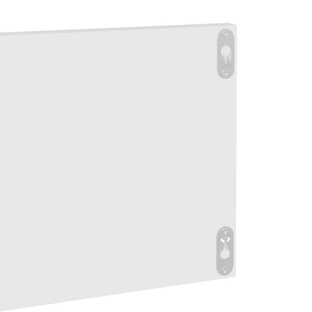 Mensole a Muro 2 pz Bianche 80x11,5x18 cm in Legno Multistrato 807333
