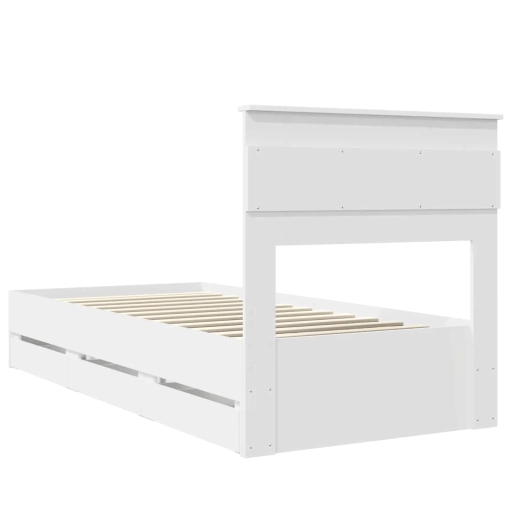 Struttura del letto-Giroletto-Rete del Letto Bianco 100 x 200 cm Legno Ingegnerizzato 690480