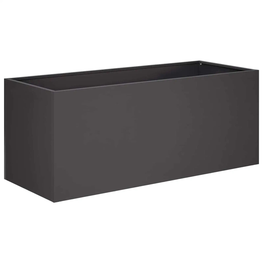 Vaso da giardino Nero 80 x 40 x 40 cm Acciaio laminato a freddo 8005232