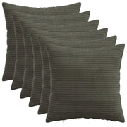 Federa 6 pcs HEERLEN Antracite 45 x 45 cm corduroy 910406