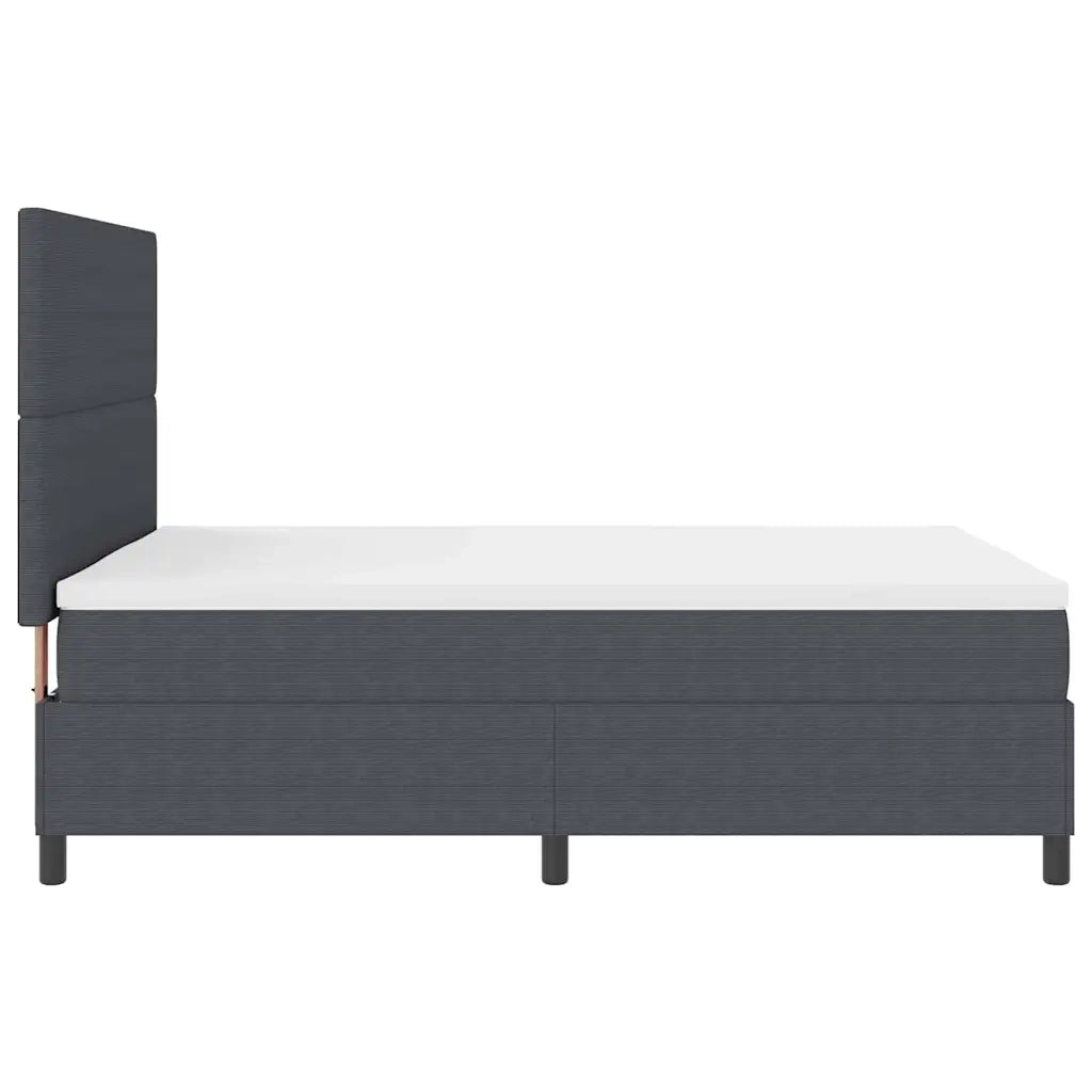 Letto a Sorgente LED Grigio Scuro e Bianco 140 x 200 cm 3337648