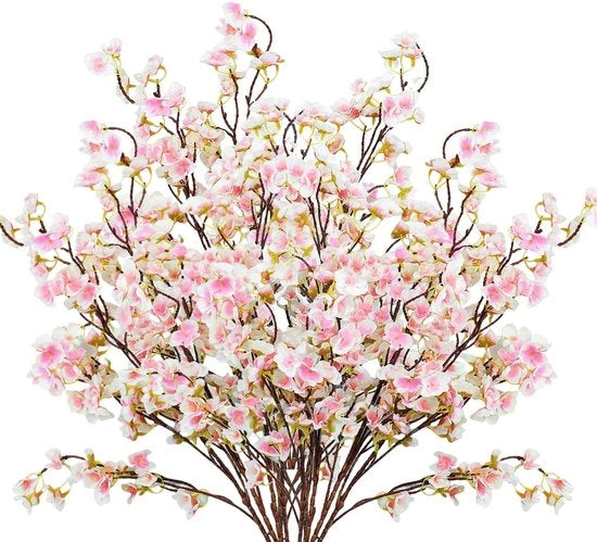 Fiori di ciliegio artificiali - 5 pezzi - Fiori di carta - Decorazione interna/esterna - Stele lunghe 100 cm - Realistici e duraturi - Fiori artificiali