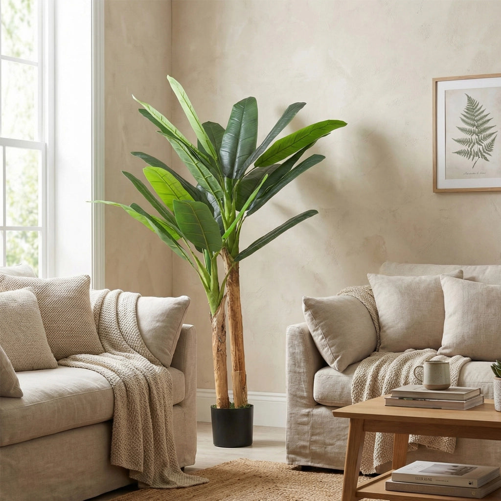 Albero di Banano Artificiale con Vaso ¨C Minimal ¨C Verde 150 cm