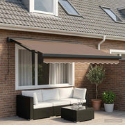 Tenda retrattile Tortora 450 × 300 cm Tessuto e Metallo 3426236