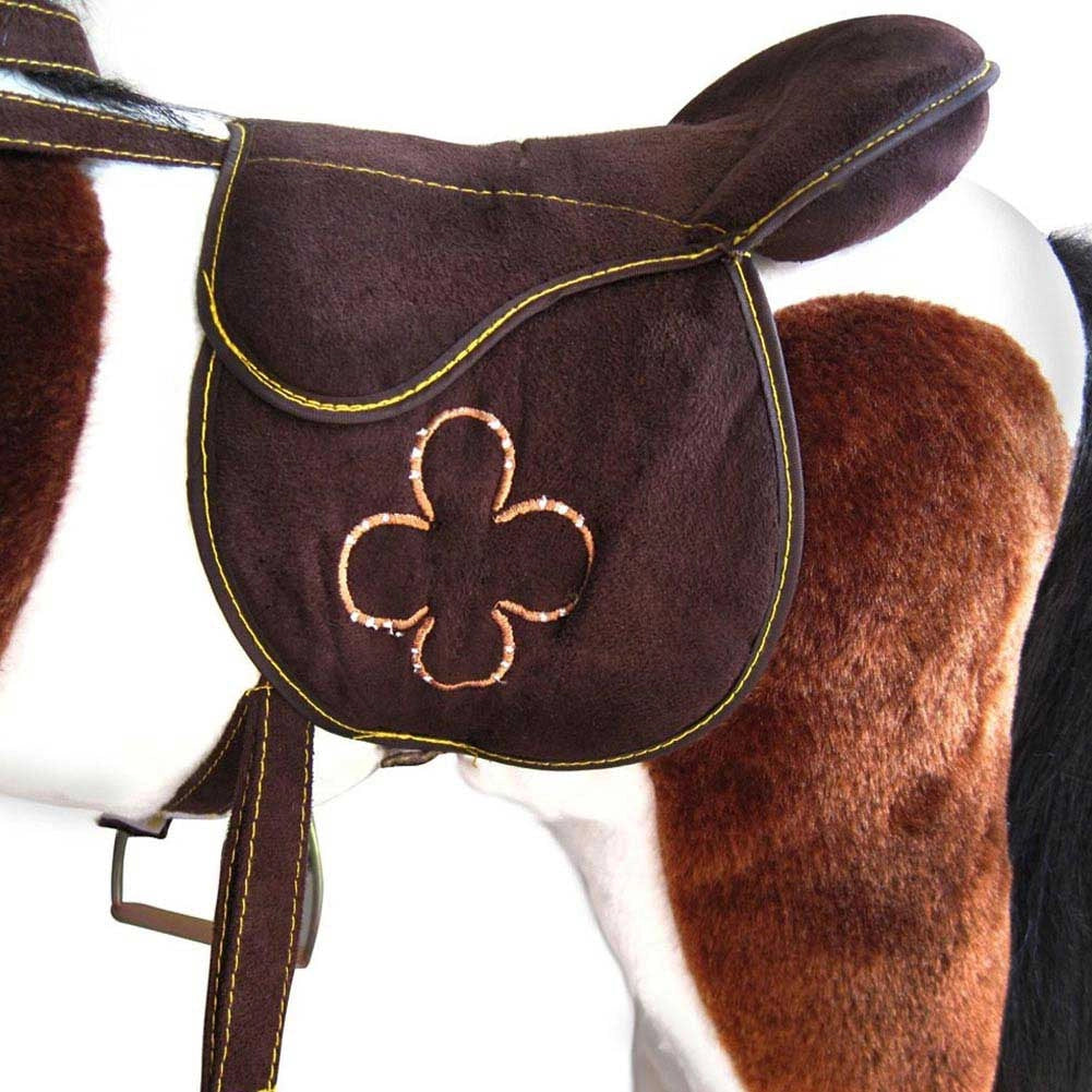 Cavallo a Dondolo in Peluche con Suoni Realistici Base in legno 3+ Giochi Infanzia