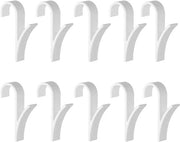 10 Set di Ganci per Radiatori a Cerchio - Supporto Asciugamani - Ganci in Plastica Duratura - Nessun Foro da Fissare per Appese Asciugamani e Peli (Bianco)