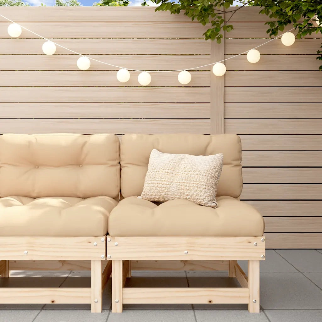 Divano Centrale con Cuscini-Sofa Modulare-Divanetto in Legno di Pino 429922