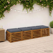 Cuscini per Sedia in 4 Pezzi SOEST 4 pz 100% Poliestere Blu 944561