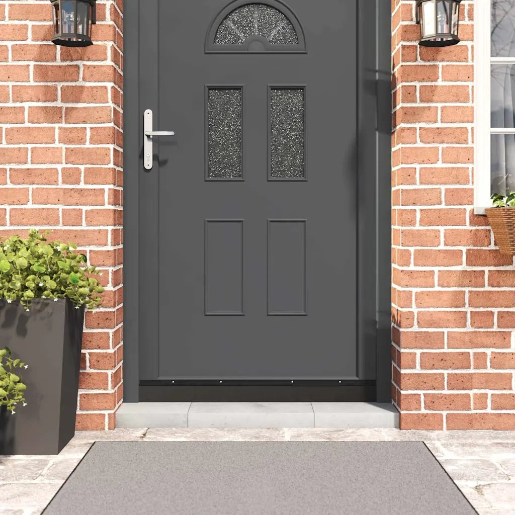 Spazzole per porte a vite 6 pz Nero 100 cm Lega di alluminio CFW4509672