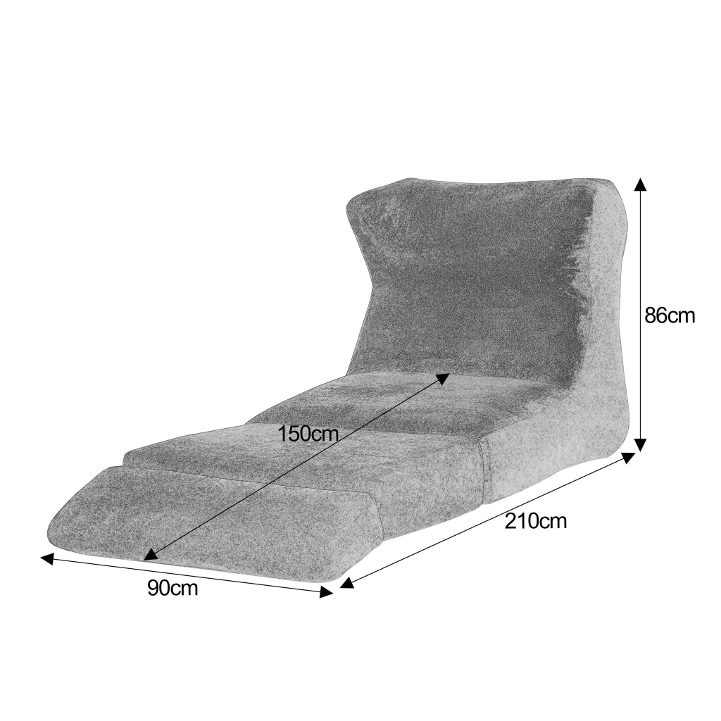Poltrona/sofa singolo dal design moderno, colore bianco, struttura in foam