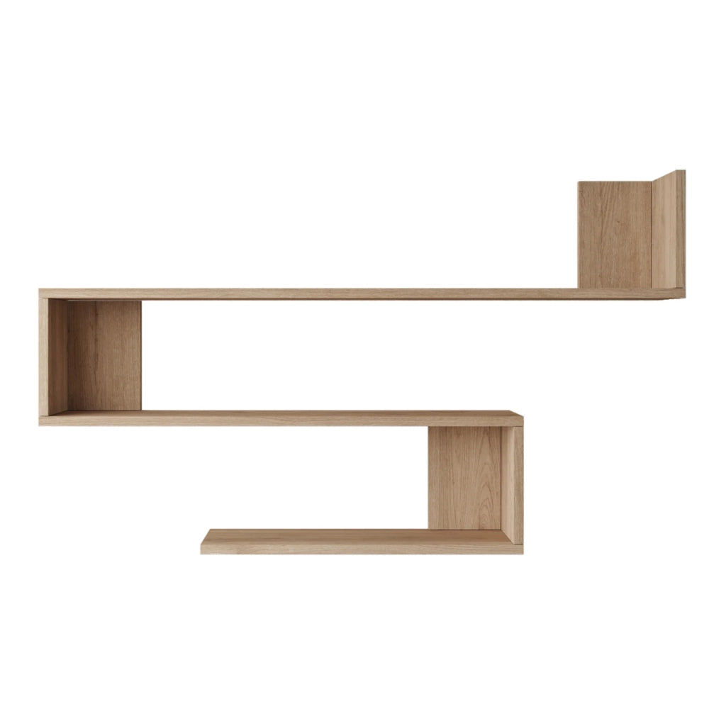 Mensola da parete a 3 livelli 715 x 120 x 145 cm effetto rovere 03_0007041