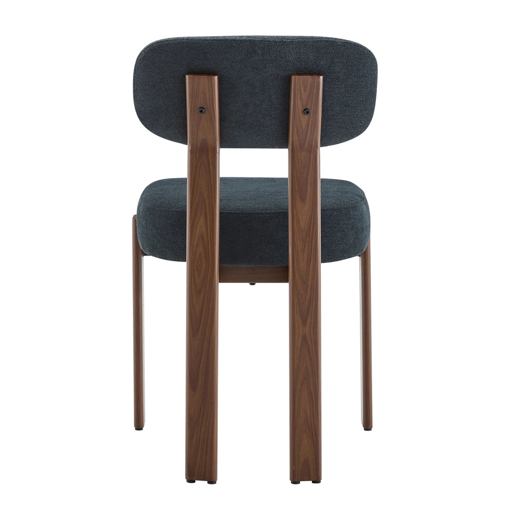 Set 4 Sedie da Pranzo Imbottite ¨C Xylo ¨C Tessuto Lino, Schienale Curvo, Stile Moderno